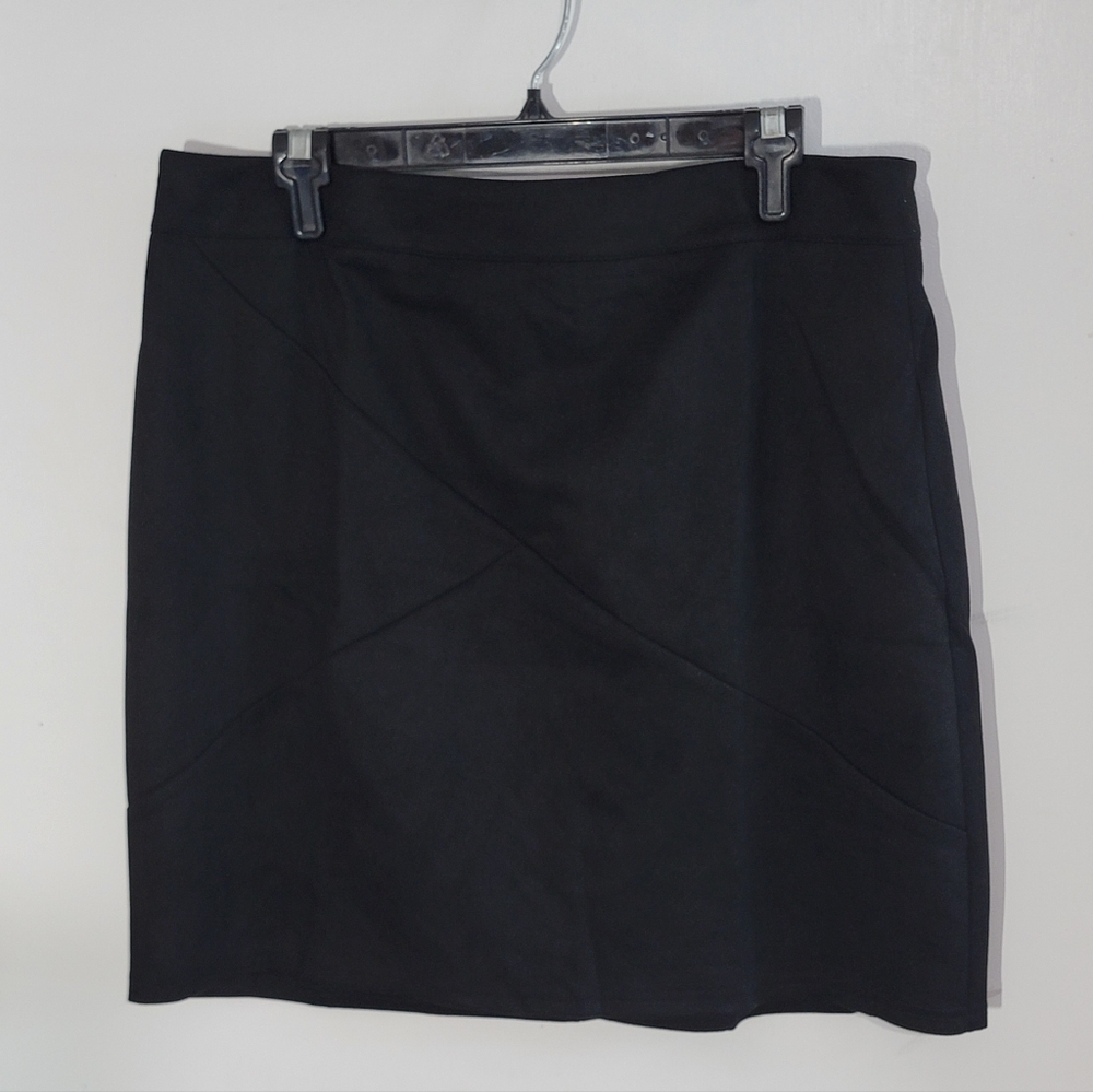 Black Mini Skirt with Subtle Paneling